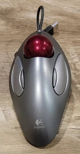 Logitech Trackman Marble USB T-BC21 Trackball Mouse Working - Picture 1 of 7