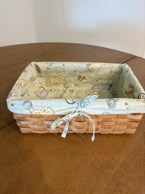 Clásico Winnie the Pooh Tela Forrada Cesta de Almacenamiento Guardería Organizador 12x8x4" Foto 1 de 4