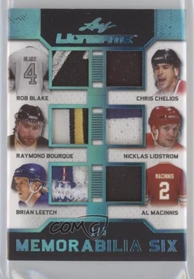 Leaf Ultimate Memorabilia 6 Blue Spectrum Foil 2017/5 Rob Blake Chris Chelios Foto 1 de 2