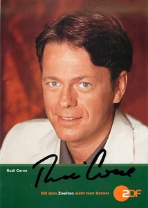 Rudi Cerne ZDF Autogrammkarte Sportmoderator Eiskunstlauf Olympia - Bild 1 von 2