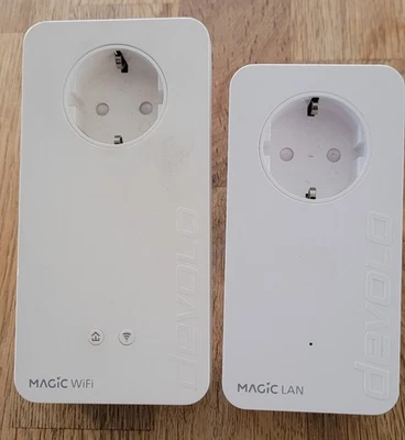 Devolo Magic 2 WiFi Powerline Mesh 2400 Mbps WLAN Verstärker -- 2x Adapter - Bild 1 von 4