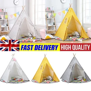 Kids Teepee Indian Tent Play House Indoor Outdoor Portable Tent Childrens Gifts - Picture 1 of 14