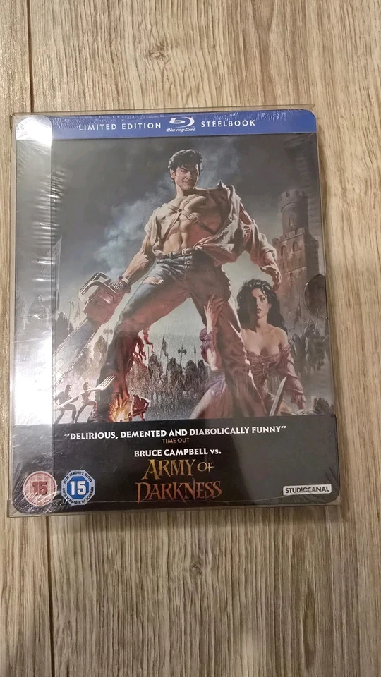 ARMY OF DARKNESS UK LIMITED EDITION BLU RAY STEELBOOK. 5055201827340 New Sealed - Image 1 of 2