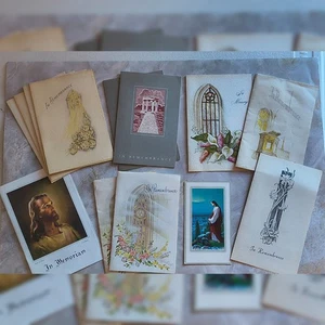 Vintage Trauer Gedenk Ankündigung Andenken Karte Lot - Bild 1 von 5