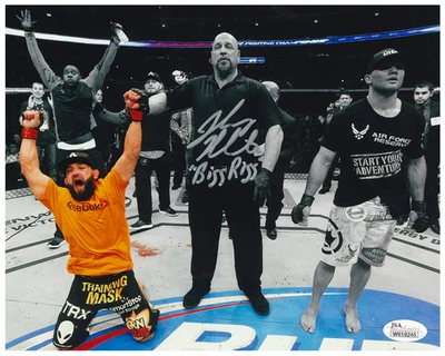 Foto firmada por Johny "Bigg Rigg" Hendricks UFC 8x10 en blanco y negro (JSA COA) MMA Foto 1 de 2