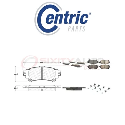Centric Ceramic Disc Brake Pads w Shims for 2010-2015 Lexus RX350 3.5L V6 - rn Foto 1 de 4