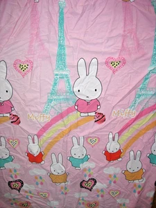 Miffy in Paris buntes FUN Spannbetttuch TWIN - Bild 1 von 9