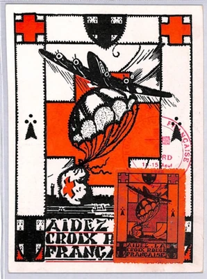 FRANCE Red Cross Postcard Dinard Liberation 1948 {samwells-covers}YF326 - Image 1 of 4