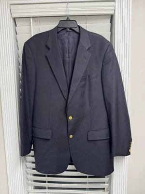 Blazer Brooks Brothers Country Club Botón Dorado Hombre 42L Azul Marino Loro Piana Lana EE. UU. Foto 1 de 4