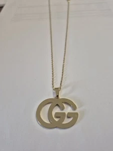 Goldtone Designer Style Stainless Steel  Necklace Jewelry Mothers Day - Picture 1 of 5