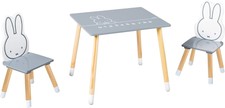 ROBA - Set Tavolo + 2 Sedie per bambini Miffy grigio
