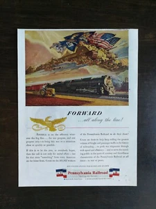 Vintage 1944 Pennsylvania Railroad WWII Tank Full Page Original Ad 524 - Picture 1 of 1