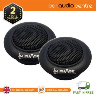 In Phase SXT1 1/2" Neodymium dome tweeter 200 watts peak car tweeter flush mount - Image 1 of 4