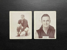 FOOTBALL CIGARETTE CARD 1933 WILLS ISSUES LARGE SIZE CARDS 2X CARLTON #3 & 8