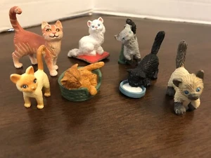 Vintage M.E.G Kitty In My Pocket Cat Figures Lot of 7 - Picture 1 of 2