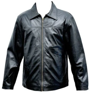 Mens Leather Jacket Soft Fashion Big Causal Classic Dress Leather Winter Jacket - Picture 1 of 3