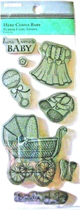 Here Comes Baby Cling Rubber Stamp Set by TPC Studio 72628 NEW! - Picture 1 of 1