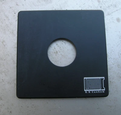 original KB Canham metal Lens board copal 0 110mm sq 34.7mm hole - Image 1 of 2