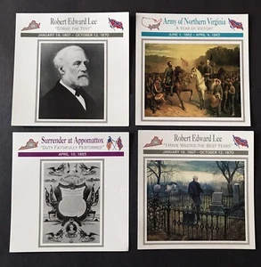 Robert E Lee, Triumph & Lows Civil War Atlas Edition Collector Card ,4 different - Picture 1 of 2