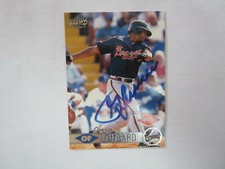 1999 PACIFIC # 34 GEORGE LOMBARD Autograph Signed Card Atlanta Braves
