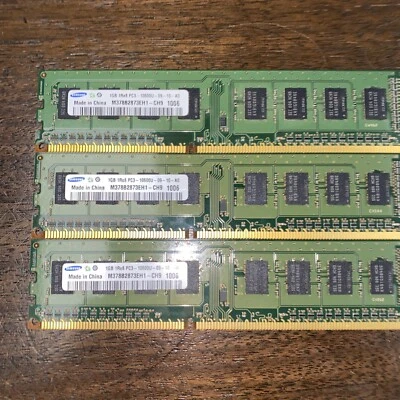 3x Samsung M378B2873EH1-CH9 1GB DDR3-1333 PC3-10600 RAM - WORKING OFFICE PULLS - Image 1 of 2