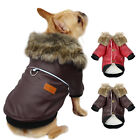 Kleiner Hund Wintermantel Jacke Wasserdicht Kleidung Pelzhalsband für Welpen Chihuahua