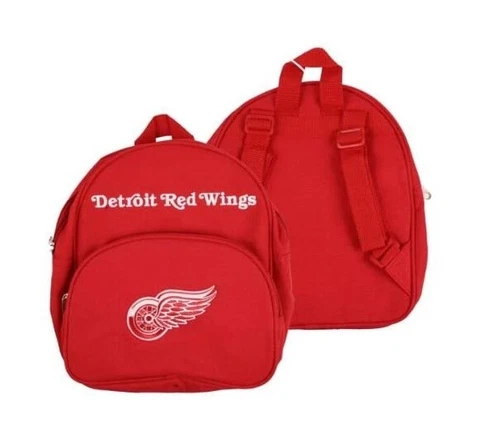 DETROIT RED WINGS NHL Small Backpack 2 zipper Bag Adj Straps Red New PerfectSIze Cover