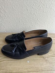 Bally of Switzerland Vintage Black  Leather Women’s Kilt Loafers Pumps Shoes 7 D