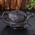 6.89" Traditional Chinese Dragon Kettle Handmade Purple Clay Kung Fu Teapot Gift