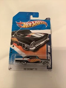 2011 Hot Wheels #154 HW Racing 4/10 '66 CHEVY NOVA Blue Variant w/New HW Logo - Picture 1 of 8