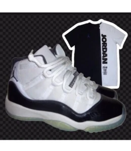 Nike Air Jordan 11 XI 2018 Retro (GS) ZAPATOS CONCORD TALLA 7 CON CAMISETA 72-10 ¡BONITOS! - Imagen 1 de 12