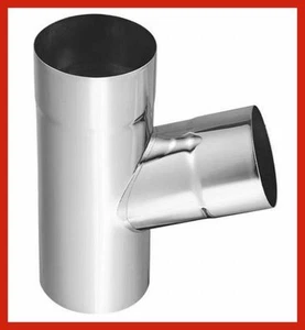 Ablaufrohrabzweig Dachrinne Fallrohr  zink  100-76   - Bild 1 von 1