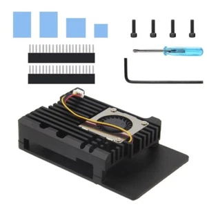 Aluminum Alloy Case Protective Enclosure Box For RPi5 8GB/4GB/2GB/1GB Heatsink - Afbeelding 1 van 8