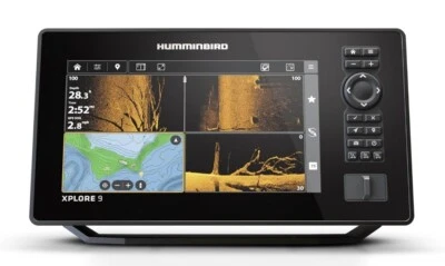 Humminbird XPLORE 9 GPS Fish Finder w Transducer MEGA Side Imaging+ & HD... - Image 1 of 4