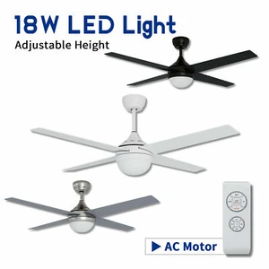 Ceiling Fan With Remote Control Changeable Light Remote Control Fans 48"1200mm - Picture 1 of 14