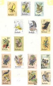 BARBADOS ALBUM PAGE 1979 PART SET SG 622/37 AVERAGE - GOOD USED; BIRDS - Picture 1 of 3