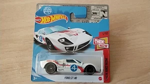 HOT WHEELS 2021 - FORD GT-40 SCHEDA CORTA BIANCA 1/64 APROX*NUOVA* - Foto 1 di 4