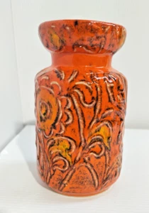 Stunning German Pottery Mid Century Bay Keramik Vase Bright Retro Lava - AF - Picture 1 of 9
