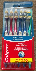Colgate Extra Clean Toothbrush, Medium-6 pack - Picture 1 of 1