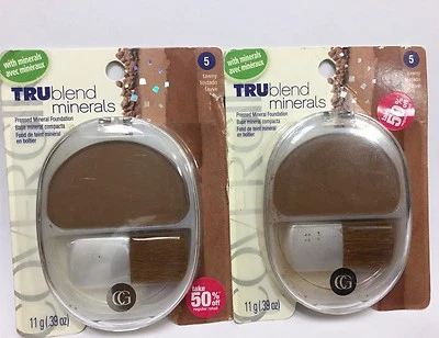 2 X CoverGirl Trublend Minerals Pressed Mineral Foundation TAWNY #5 SEALED. - Image 1 of 2