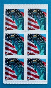 US Stamps Scott 3985 Flag and Statue of Liberty 2006 39c bklt pane of 6 M/NH - Picture 1 of 2