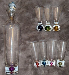 Crayon Bubble Carafe & 7 Glasses - Picture 1 of 6