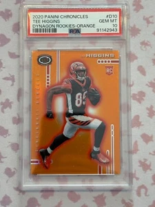2020 Chronicles Dynagon Tee Higgins orange /75 PSA 10 Bengals color match! - Picture 1 of 2