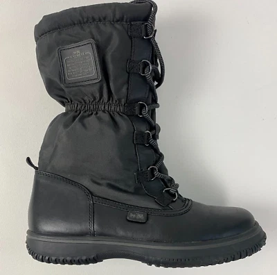 Botas Coach para mujer talla 6B negras salvia todo clima cuero nailon con cordones A9177 Foto 1 de 4