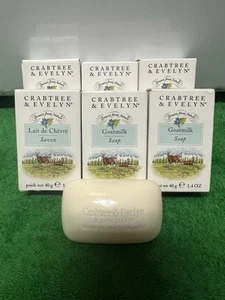 Crabtree & Evelyn Goatmilk Travel Size Soap 1.4 Oz Brand New Lot Of 6 - Picture 1 of 2