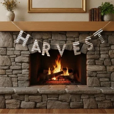 Hobby Lobby 5FT Harvest Jute Strung Galvanized Banner Large Wall Decor - Image 1 of 4