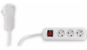 REV Steckdosenleiste Smart, 3-fach, mit Flachstecker, 5 m, weiß - Bild 1 von 1