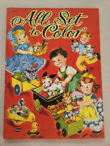 Vintage "All Set To Color" Full Page Coloring Book Whitman 1152:15 - Picture 1 of 6
