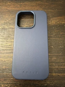 ORIGINAL Mujjo Vollleder Hülle für iPhone 16 PRO 6,3" Monaco Blau GEBRAUCHT! - Bild 1 von 6