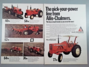 Anuncio original de revista Allis-Chalmers Tractor 1972 2 páginas "Elige tu línea eléctrica" - Imagen 1 de 1